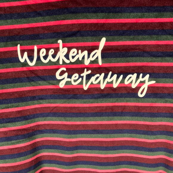 Cuddl Duds Pajama Set M Weekend Getaway Long Sleeve Stripe Lounge 2-Piece - Picture 3 of 16